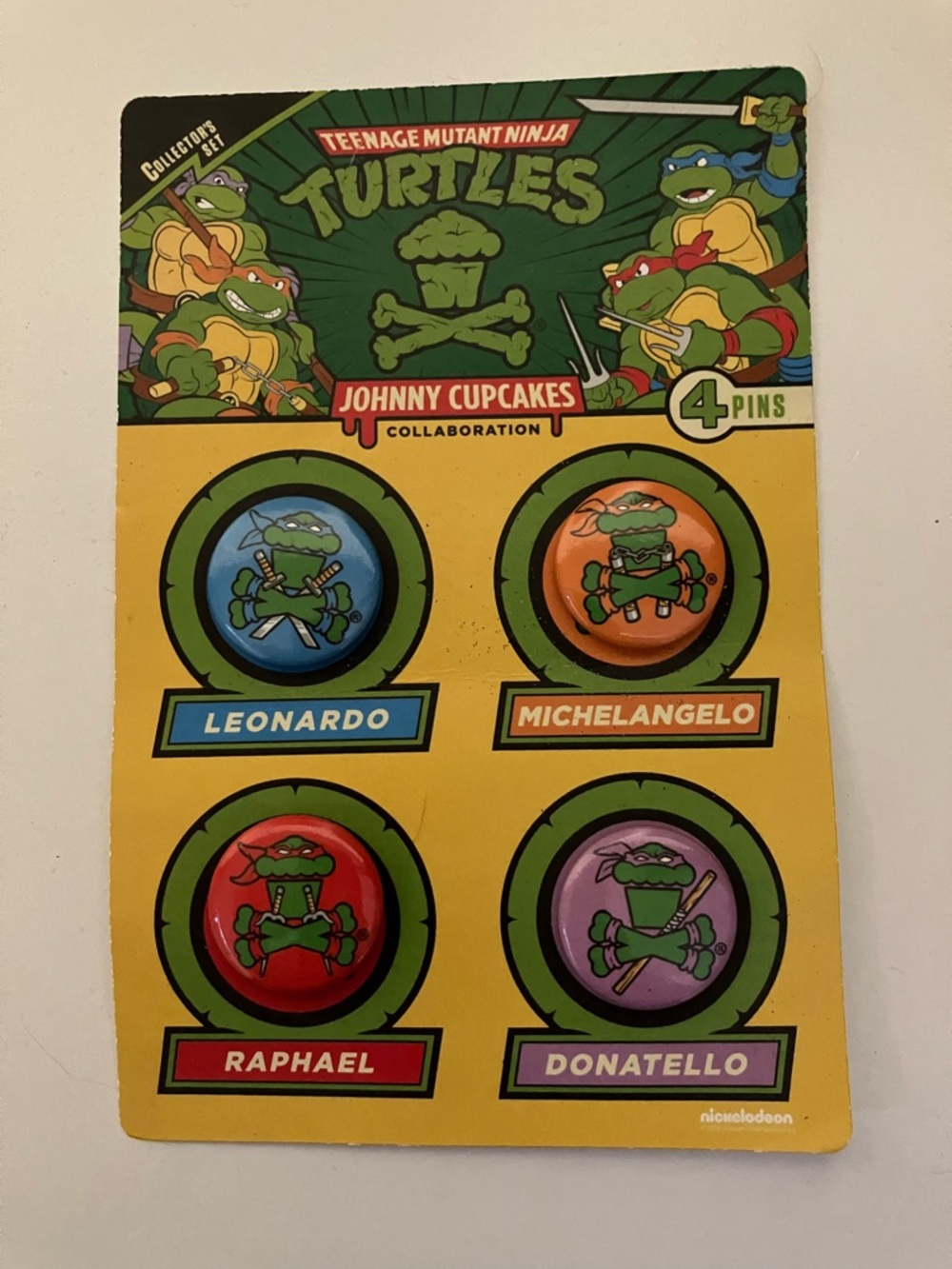 Johnny Cupcakes TMNT Collab Pin Pack